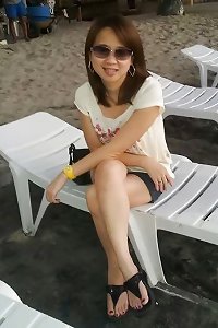 Pinay chinese milf With white devours legs & feet